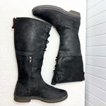 UGG  Elsa Waterproof Fleece Lined Rain Black Lace Up Women's Boots Size‎ 10 Photo 12