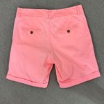 H&M  Twill Cuffed Chino‎ Bermuda Shorts Neon Coral Size 6 Stretch Photo 6