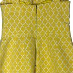 Kate Spade New York Hilary Yellow and White Quatrefoil Sweetheart Dress Size 2 Photo 11