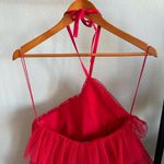 Alexis ✨SALE  Raina Tiered Tulle Halter Mini Dress Cherry Red Size M NWT Photo 10