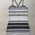 Lululemon Racerback Striped Tank (Black, White, Grey, & Cream) Size 4 Photo 0