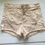EXPRESS  high rise shortie pink denim jean shorts, size 10 Photo 0