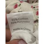 Princess Polly  Floral Crop Top Puff Sleeve Drawstring White Pink‎ Size 8 Photo 6