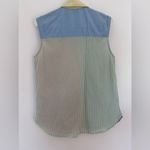 Stradivarius ‎ Womens Sleeveless Button Down Collared Pastel Striped Tank Top Photo 1