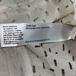 Eileen Fisher  Silk Confetti Laser Cut Ballet Neck A-Line Tunic Top Bone Medium Photo 4