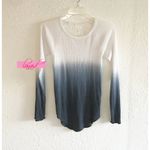 Chaser Ribbed Strappy Long Sleeve Top Ombre Open Back Backless Cut-Outs Dip-Dye Photo 1