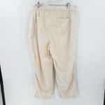 Lou & grey  Tan Cotton Elastic Drawstring Waist Pocket Cropped Pants Size Large Photo 1