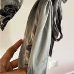 Victoria's Secret vintage silk gold label Gray and Black Lace Trim Robe Photo 4