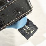 Coach Signature Stitch Black Patent Leather Wristlet Wallet Clutch Photo 3