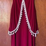 Impressions red and white sleeveless tassel dress size M Photo 8