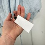 ASTR the Label Puff Sleeve Side Tie Top Periwinkle Blue Oversized Feminine XS Photo 5