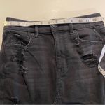 American Eagle Distressed Black Denim Skirt size 2 Photo 7