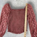 Raga  Elle Smocked Top‎ in Burnt Orange Sz XS NWT Anthropologie Boho Photo 5