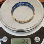 Vintage Chinese Cloisonné White Blue Enamel Butterfly Bangle Bracelet 33g. Photo 9