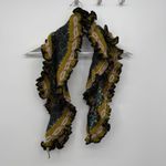 Collection 18 Multicolor Ruffle Knit Keyhole Scarf Boho Acrylic Wool Funky Green Photo 0