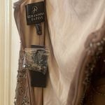 Adrianna Papell ADRIANNA PAPPEL 091880660 Nude Buff Beaded Overlay Cap Sleeveless Lined Maxi Dress $300 NWT 10 Photo 14