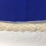 Everly Blue Crepe Crochet Trim Shift Dress Photo 1