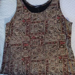 Onyx Nite  Open Front Cardigan/Shell, Size L, Sparkly Red Gold metallic Photo 7