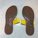 Kate Spade Cece Patent Logo Slip-On T-Strap Sandals Yellow Show NEW Women's Sz 8 Photo 7