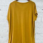 Orvis  Shirt Deep Mustard Yellow Super Soft Stretch V Neck Step Hem Sz XXL Photo 4