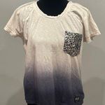 Superdry Gradient White and Gray /blue Women's Top with Sequin Pocket brand Photo 0