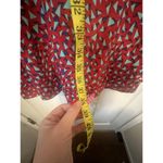 LuLaRoe Maxi Dress M Red Geometric Print Boho Strech Comfy Photo 5