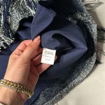 Sail To Sable  Navy Tweed Metallic Lines Dress Photo 6