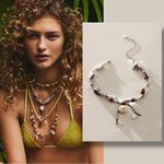 Free People Ariana Ost Alpha Choker in Neutral NWT Shell Bohemian Gypsy Necklace Photo 1