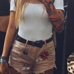 Tiger Mist White Off The Shoulder Bodysuit  Photo 0