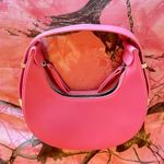 pink faux leather round hand bag purse Photo 1