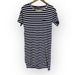 EXPRESS  Navy White Striped T-Shirt Dress XS Casual Stretch Mini Photo 2