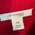 Dress Barn  Red Pullover Black Beaded Holiday Sweater Sz M Petite Photo 3