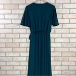 Show Me Your Mumu  Sophia Wrap Dress in Deep Jade Chiffon Size XS Photo 8
