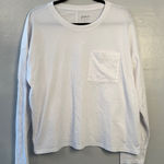Pact women’s long sleeve front pocket Tee. White size extra large. Photo 0