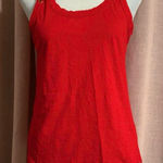 cotton red grunge y2k groment lace up detail sleeveless tank top Photo 0