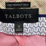 Talbots Women The Perfect Crop Pants 12 Pink Stretch Capri Preppy Coastal Beach Photo 6