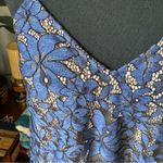 Moulinette Soeurs Anthropologie Celestial Navy Blue Lace Maxi Dress Photo 9