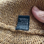 August Silk Metallic Open Front Cardigan M Evening Camel Gold Coastal Grandma Photo 5