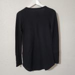 Chaser Waffle Knit Thermal Henley Size XS Long Sleeve Top Black Photo 2