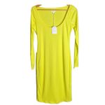 Revolve Song of Style Octavia Midi Dress in Citrus Yellow - Size Medium NWT Photo 3