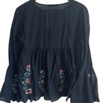Universal Threads Zara Women Top XS Babydoll Embroidered Floral Boho Hippie Peasant Whimsigoth Y2K Photo 1