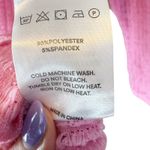 Peppermayo Raquel Off Shoulder Pink Knit Top Ruffle Trim Asymmetric Hem Medium Photo 3