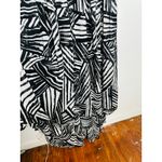 TOCCIN Black White Printed Trapeze High Low Sleeveless Maxi Dress size 20 Photo 8