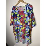 LuLaRoe Womens Size 3XL Shirt Short Sleeve All Over Mickey Ears High Low Top Photo 1