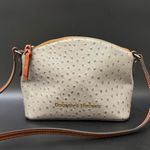 Dooney & Bourke Light Gray Embossed Cowhide Leather Ostrich Ruby Crossbody Bag Photo 0