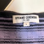 Opening Ceremony Knit Bodycon Mini Dress Stretchy Jagged Lines Periwinkle Purple Photo 9