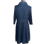 Zapelle Denim Button Down Flare Dress Blue Size L Photo 2