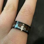Deer Ring Sz 7 Black Photo 3