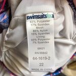 Swimsuits for All Flowy Tankini Swimsuit Top Pink tropical Print size 22 White Photo 2