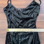Love Culture  Black Velvet Spaghetti Strap Ruched Bodycon Dress Made in USA Photo 3